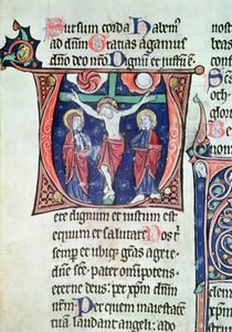 Ms 228 fol.89v Kruisiging, uit Missel de la Consécration de l